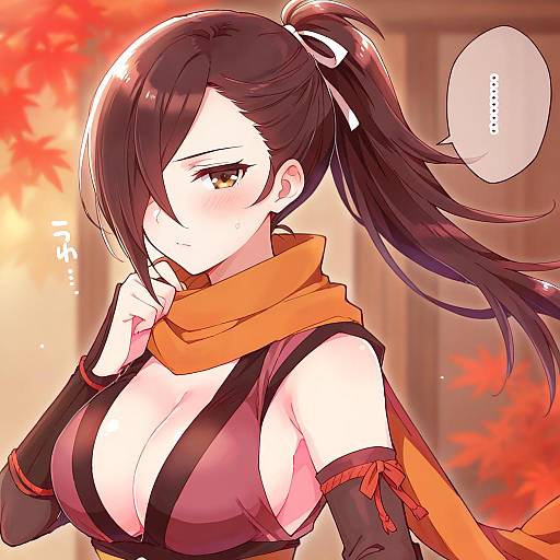 Illustration of Kagero (fire emblem), fire emblem in the style of Sorimachi-doufu