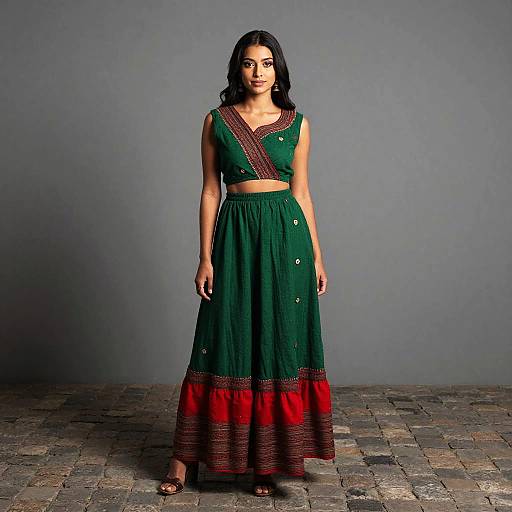 Ethnic Woman in Vibrant Dress