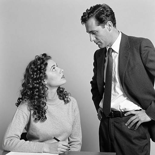 Intense Black and White Portrait of Two