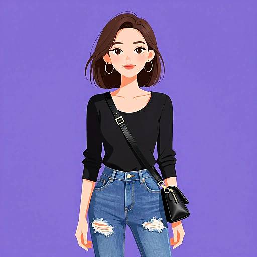 Casual Woman with Stylish Outfit