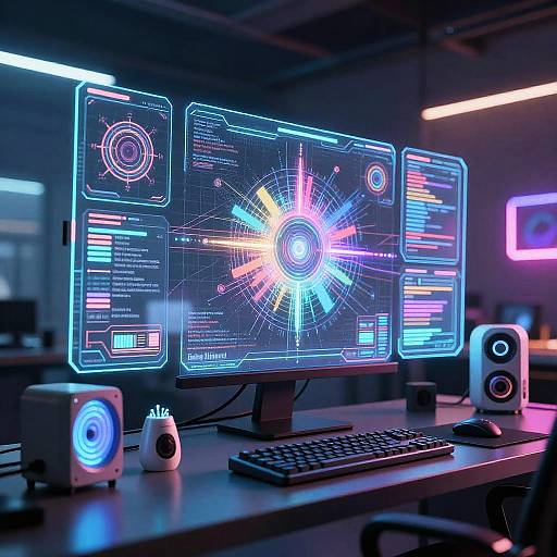 Futuristic Digital Artist Studio