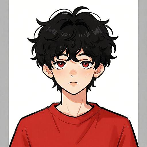 Melancholic Sketch of Youthful Figure