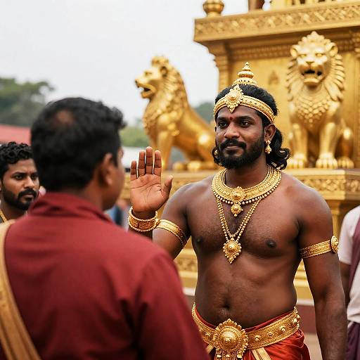 Dramatic Portrait of Strength and Elegance