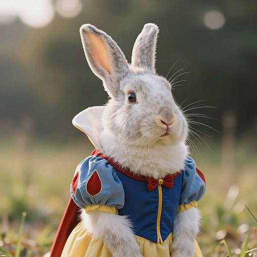 Nostalgic Snow White Rabbit Portrait