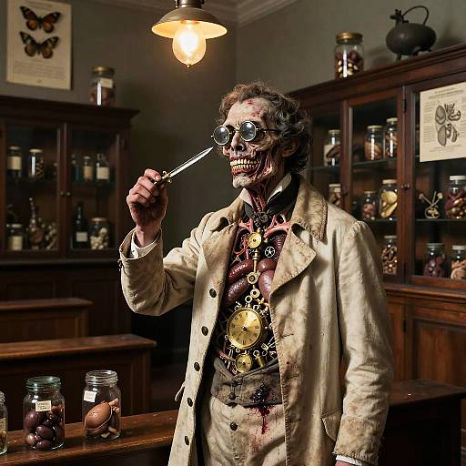 Victorian Demonic Anatomist in Dissection Hall