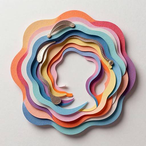 Surreal Papercut AI Art Design