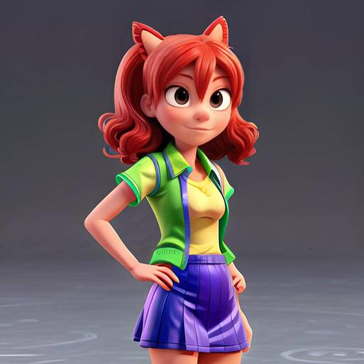Determined High School Girl in Uniform