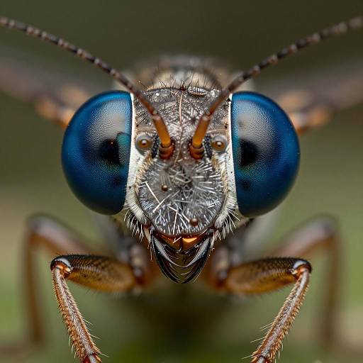 Stunning Close-Up of Lacewing Face