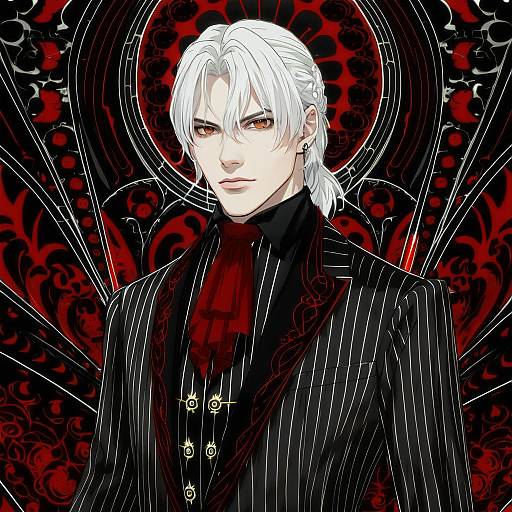 Illustration of Antonio salieri (fate), fate/grand order in the style of Alakoala