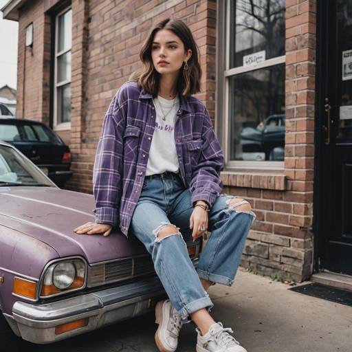 Retro 90s Grunge Fashion in Diner