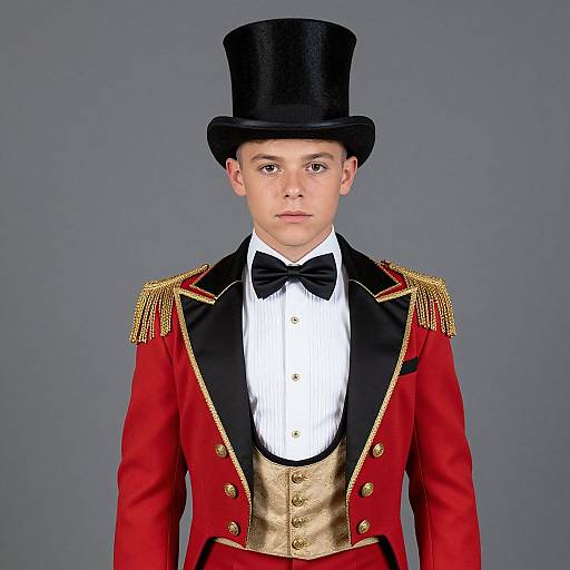 Male Circus Performer in Red Pants