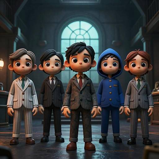 Puppet Characters in Industrial Setting