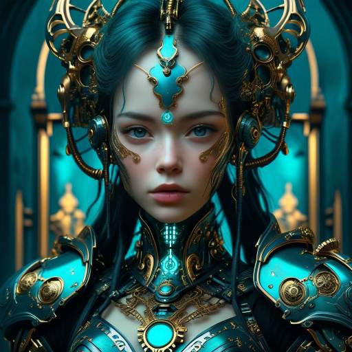 Dark Fantasy Cyber Gothic Warrior Woman