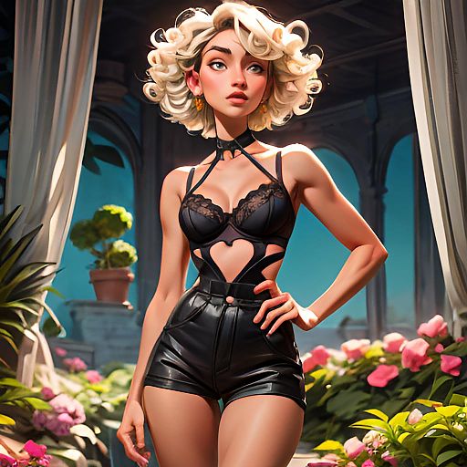 Bohemian Chic Model in Blooming Garden