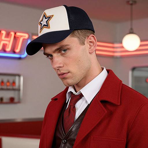 Vintage 1950s Young Man Portrait