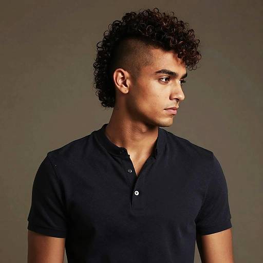 Curly Mohawk on Male Athlete