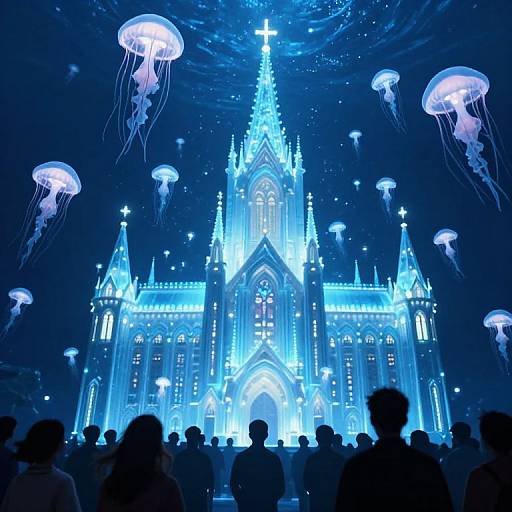 Bioluminescent Jellyfish Cathedral