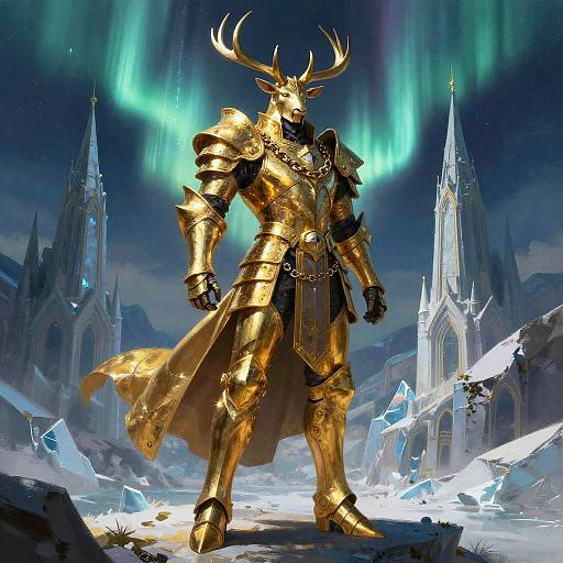 Regal Stag Paladin on Glacier Cathedral
