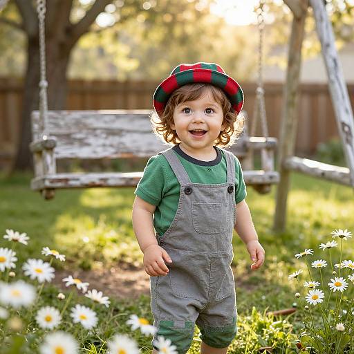 Childhood Joy in Sunny Backyard