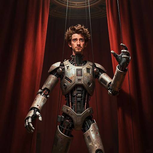 Faceless Andrew Garfield Puppet Illustration