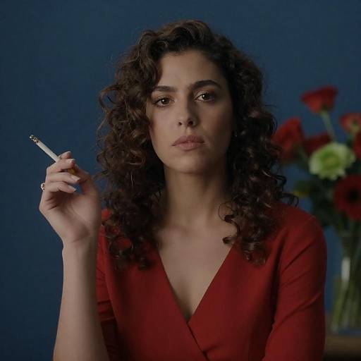 Portrait of a Woman in Red Dress