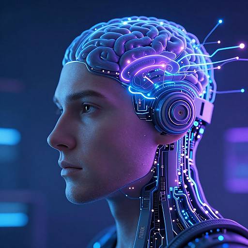 Futuristic Cybernetic Neurolink Interface