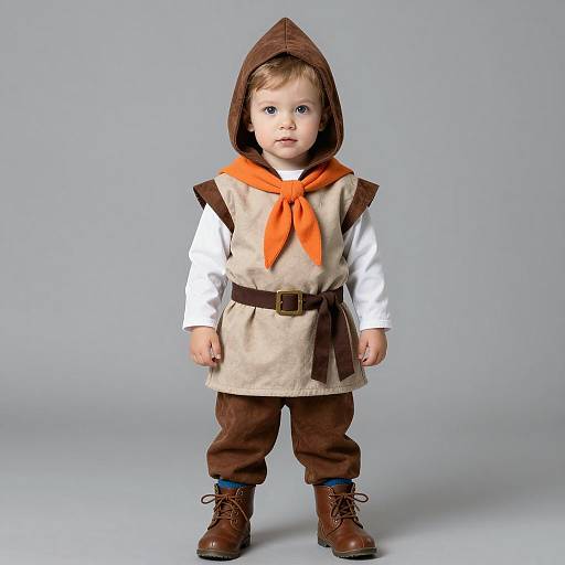 Adorable Toddler in Medieval Wybie Costume