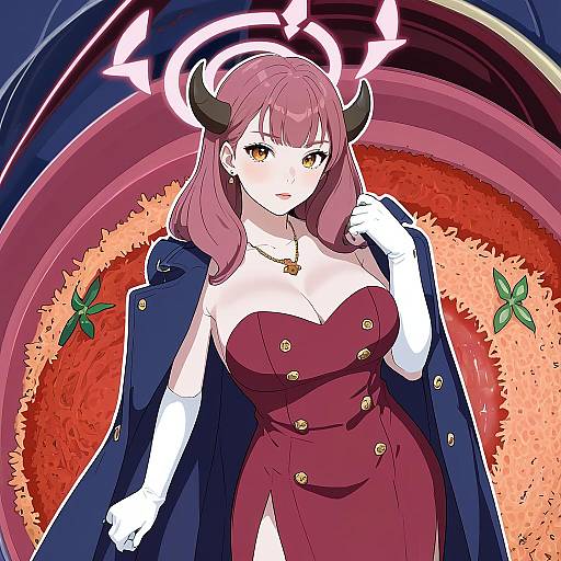 Illustration of Aru (dress) (blue archive), blue archive in the style of Tomato rice