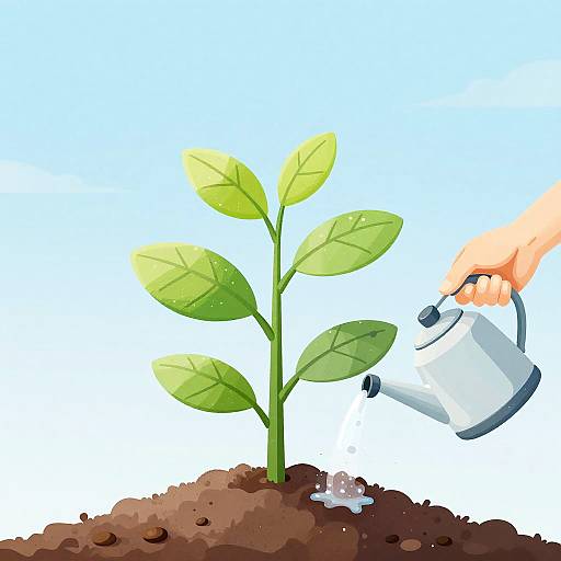 Consistent Growth Plant Illustration