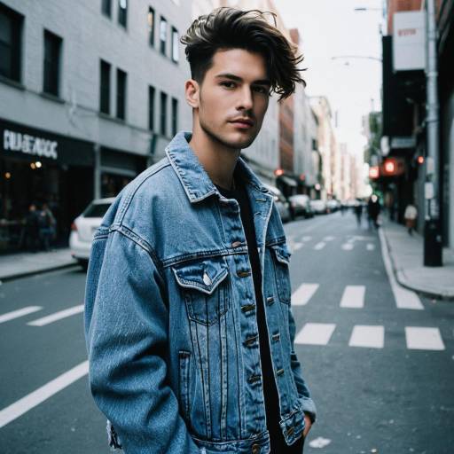 Stylish Male Model with Textured Crop