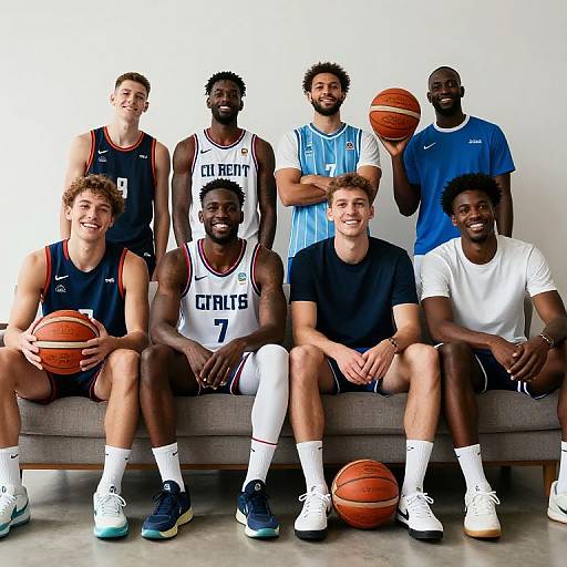 Diverse Athletes Relaxing Together