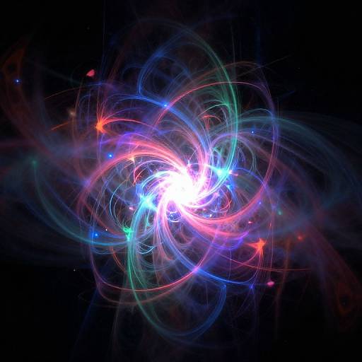 Neon Fractal Energy in Dark Void