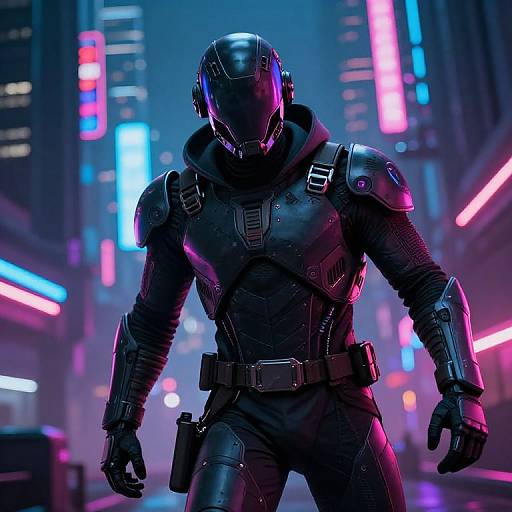 Cyberpunk Cat Bane in Neon City