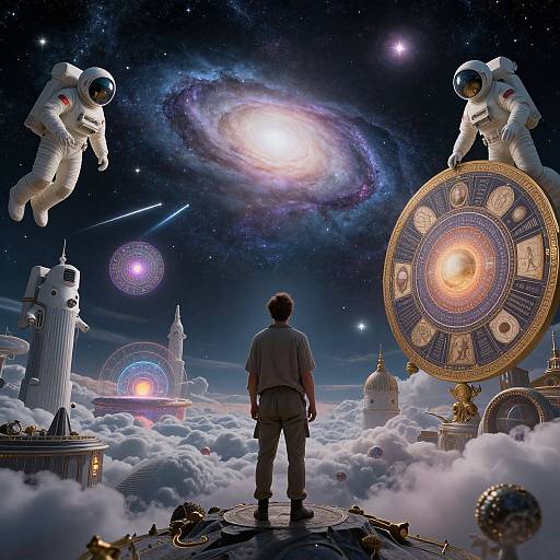 Ethereal Vision of Cosmic Divinity