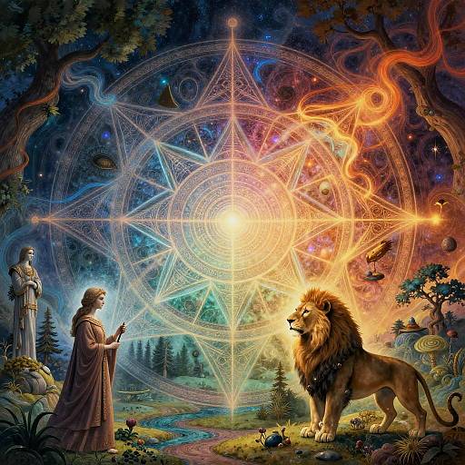 Medieval Alchemists in Escher's Style