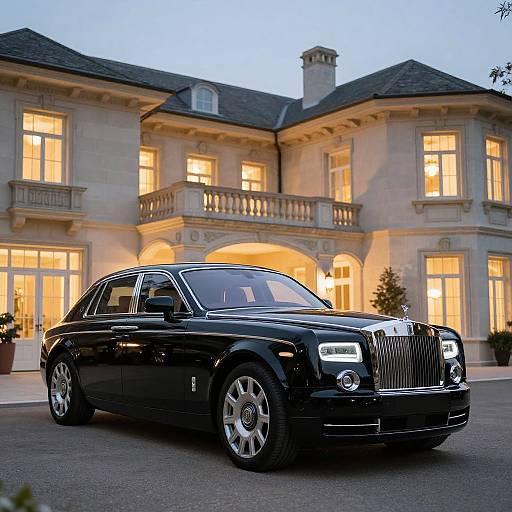 Elegant Black Rolls-Royce Phantom Scene