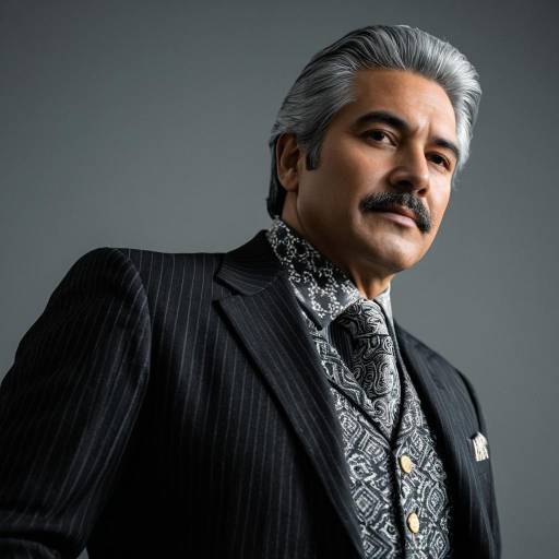 Mature Latin Man in Classic 1970s Suit
