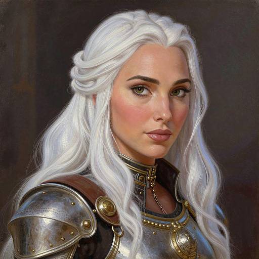 Portrait of Woman in Steampunk Armor