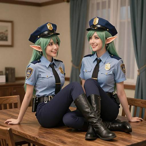 Elf Women in Warmly Lit Room