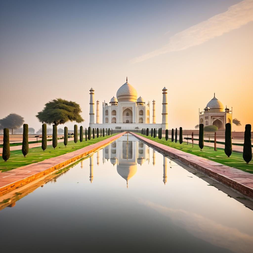 Stunning Sunrise at the Taj Mahal