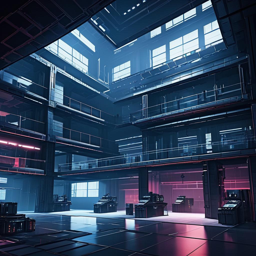 Dystopian Quantum Lab Concept Art