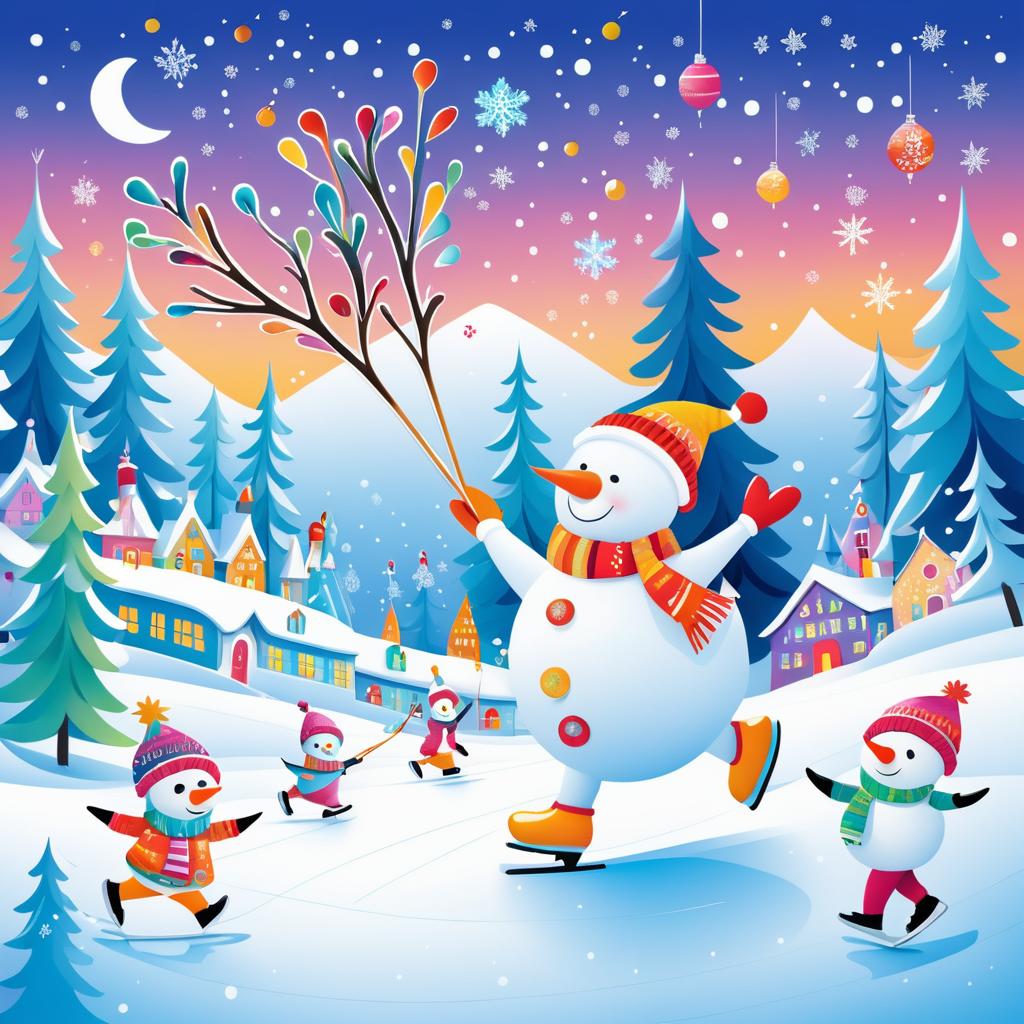 Joyful Winter Festival Illustration