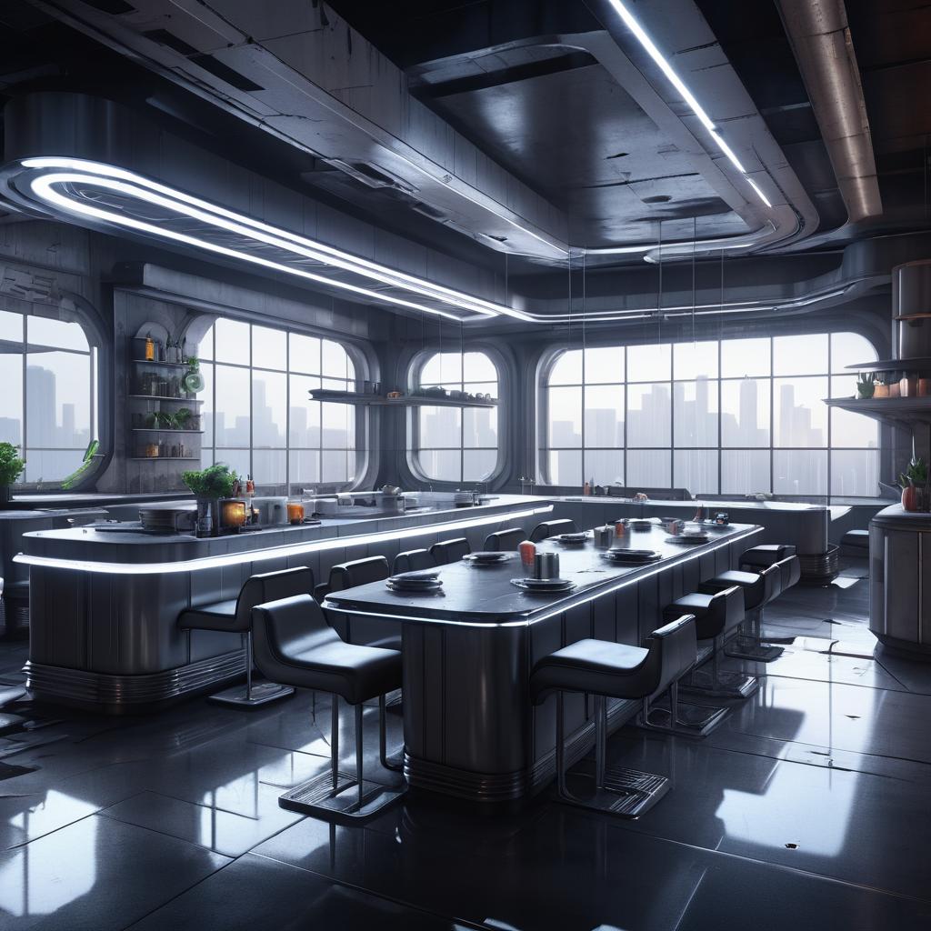 Cyberpunk Urban Diner Inspired by Hadid