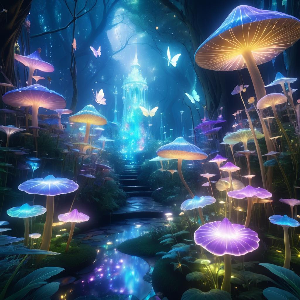 Enchanted Garden of Iridescent Wonders