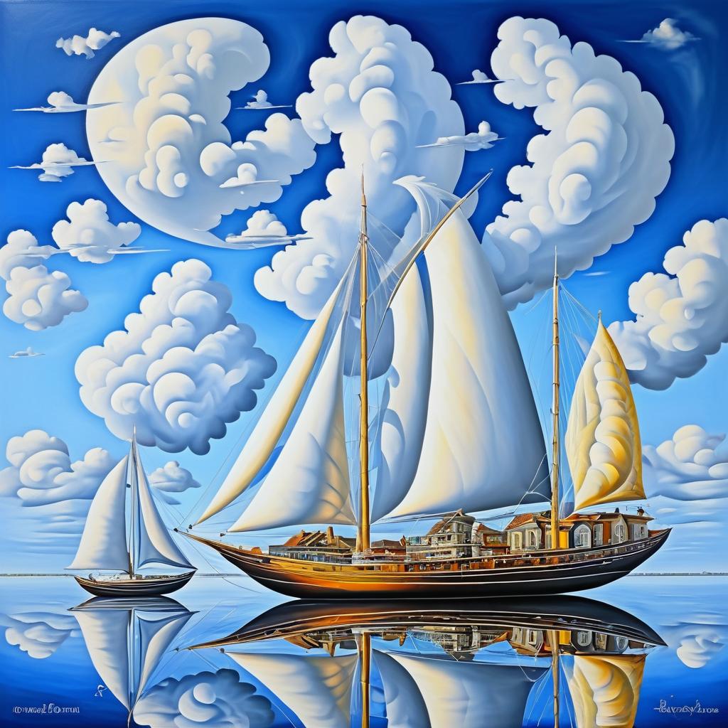 Surreal Sailboats in Elders' Cloud Homes