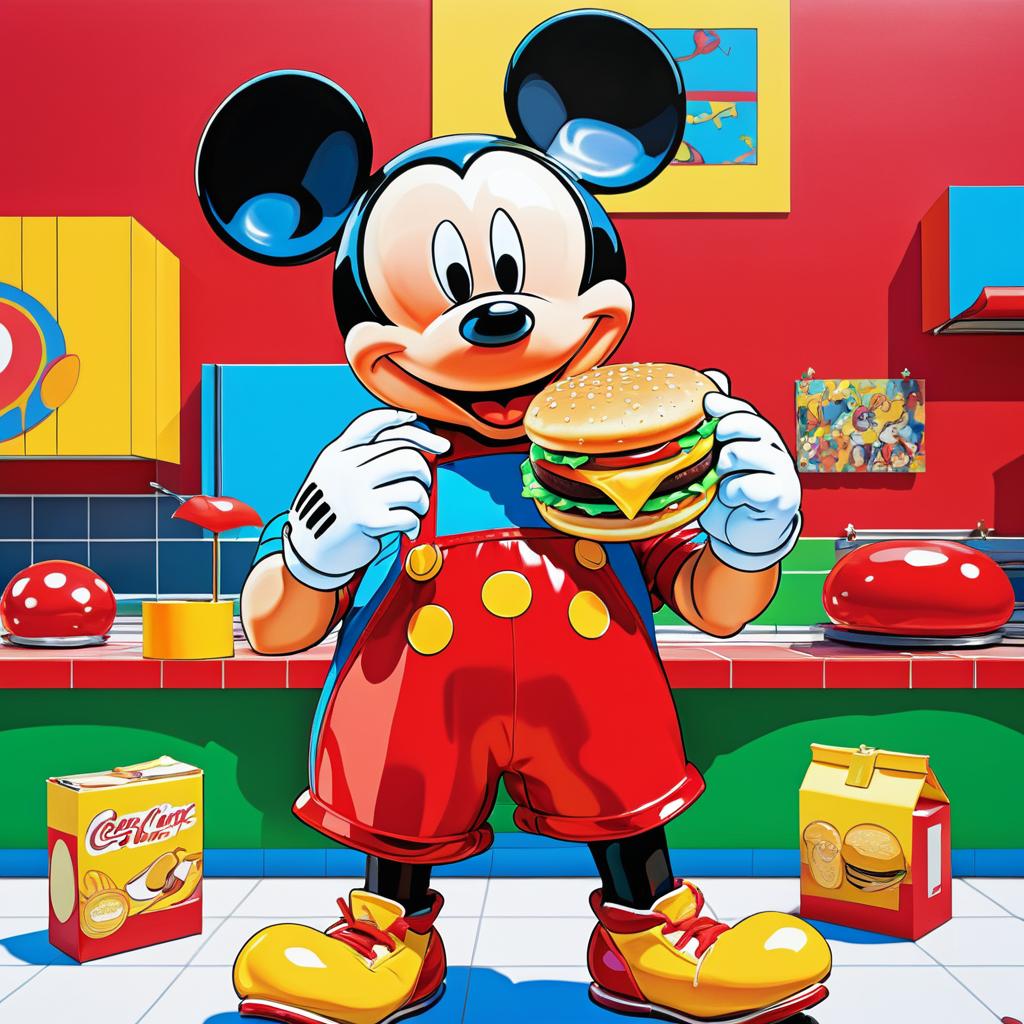 Whimsical Mickey Mouse Pop-Art Delight