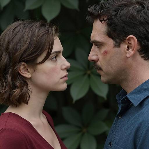 Intense Close-Up of Two People