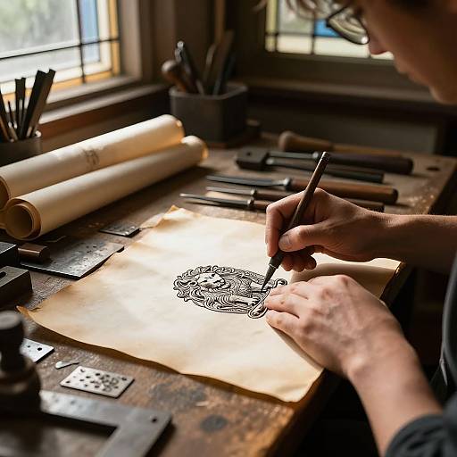 Ancient Crest Maker Workshop Interior