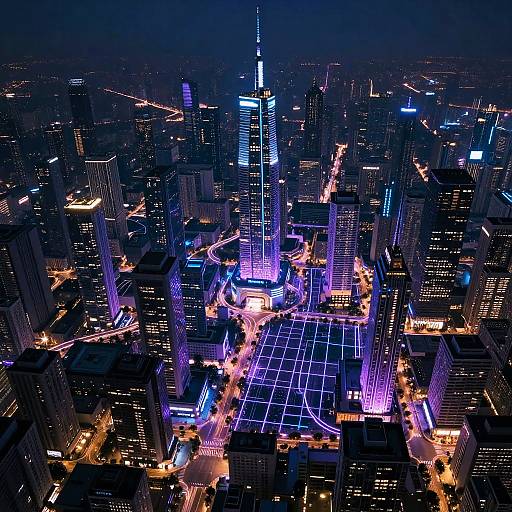 Futuristic Cyberpunk City Map Generator