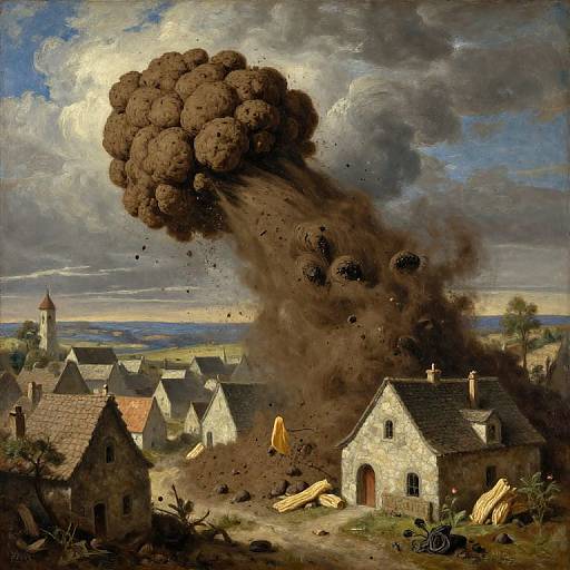 Medieval Village with Skyfall Dung